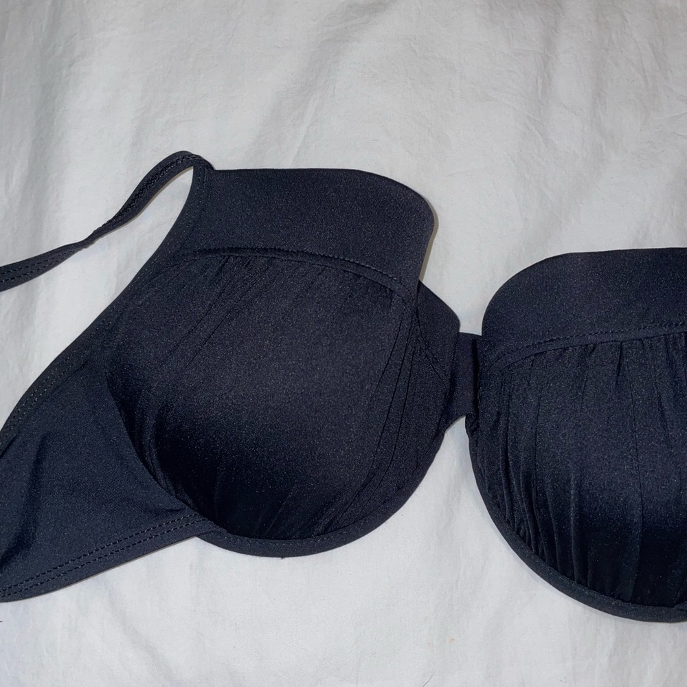 La Blanca Black Bikini Top, push up